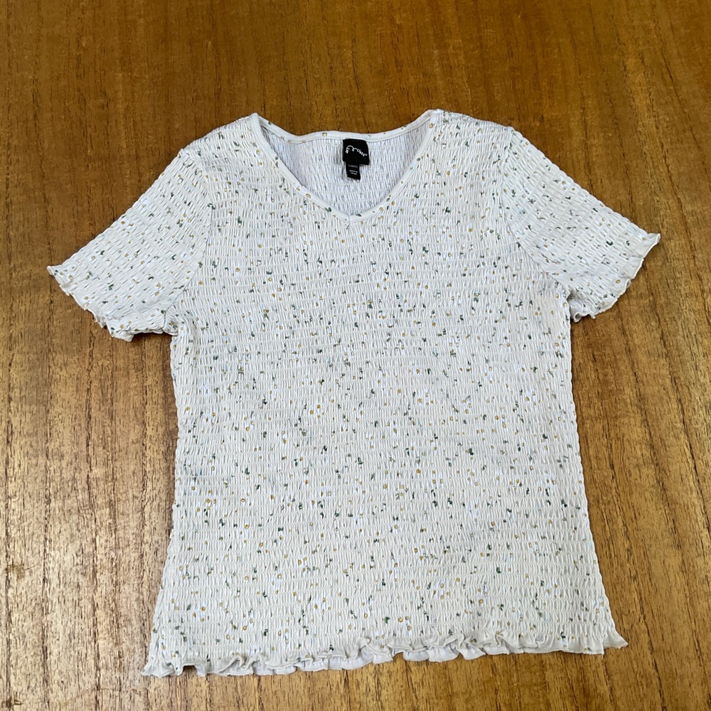 a cropped short sleeve shirt from target